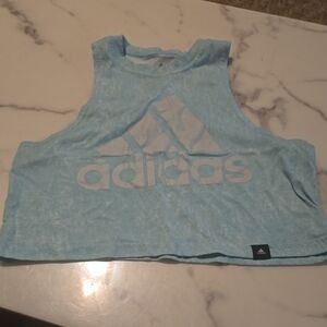 Adidas Kids Light Blue Logo Tank Top